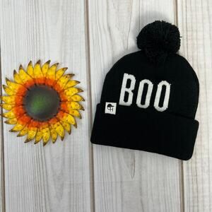 George Hats Toddler Black BOO Pom‎ Pom Beanie Hat Halloween Winter